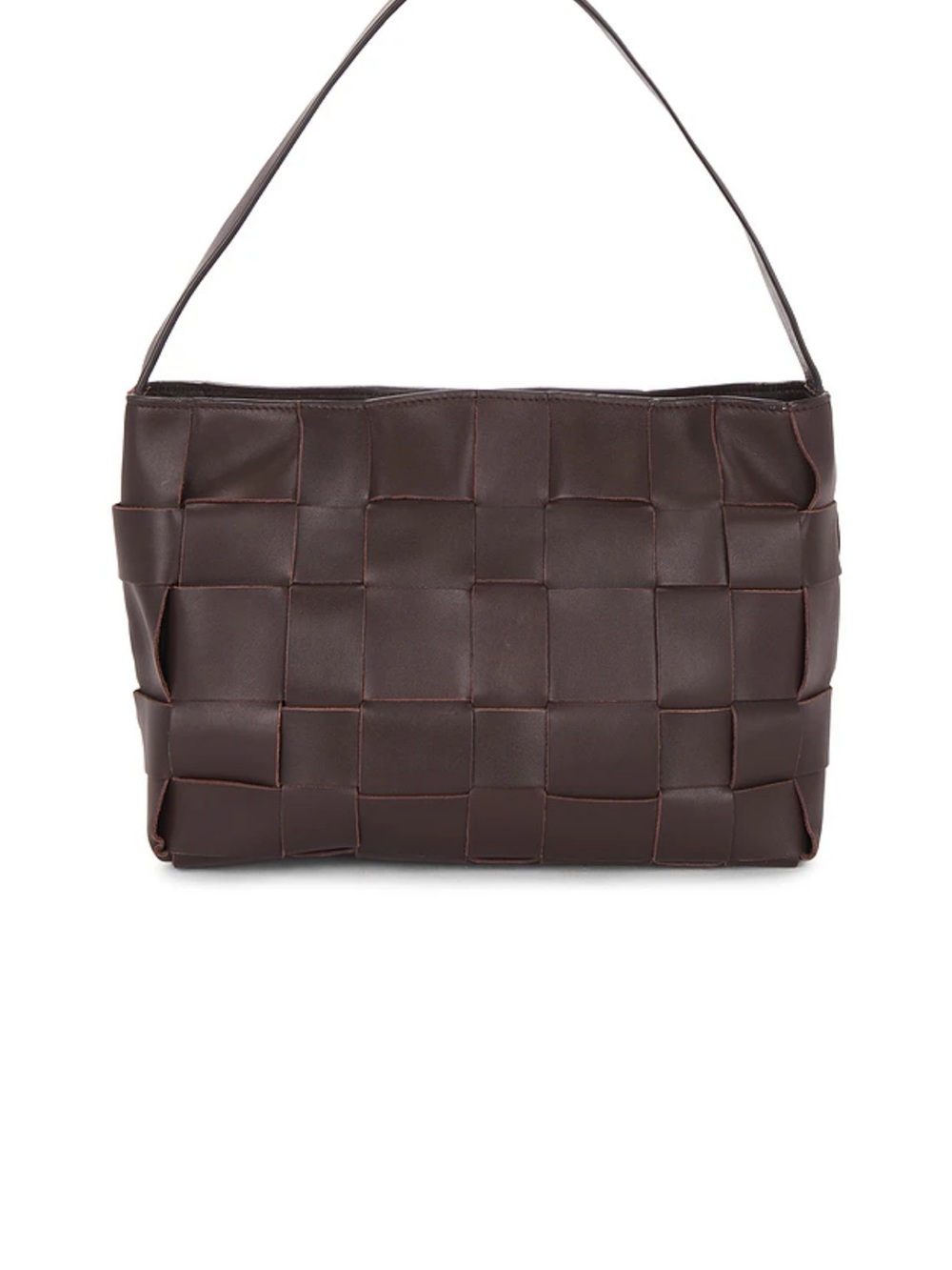 St. Agni Woven Leather Shoulder Bag in Chocolate - Picture 5 of 7